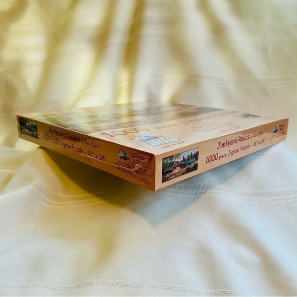 Jigsaw Puzzle Junkyard Relics 1000 pc Panorama by SunsOut NEW SEALED 16” X 34”‎ - Picture 3 of 5